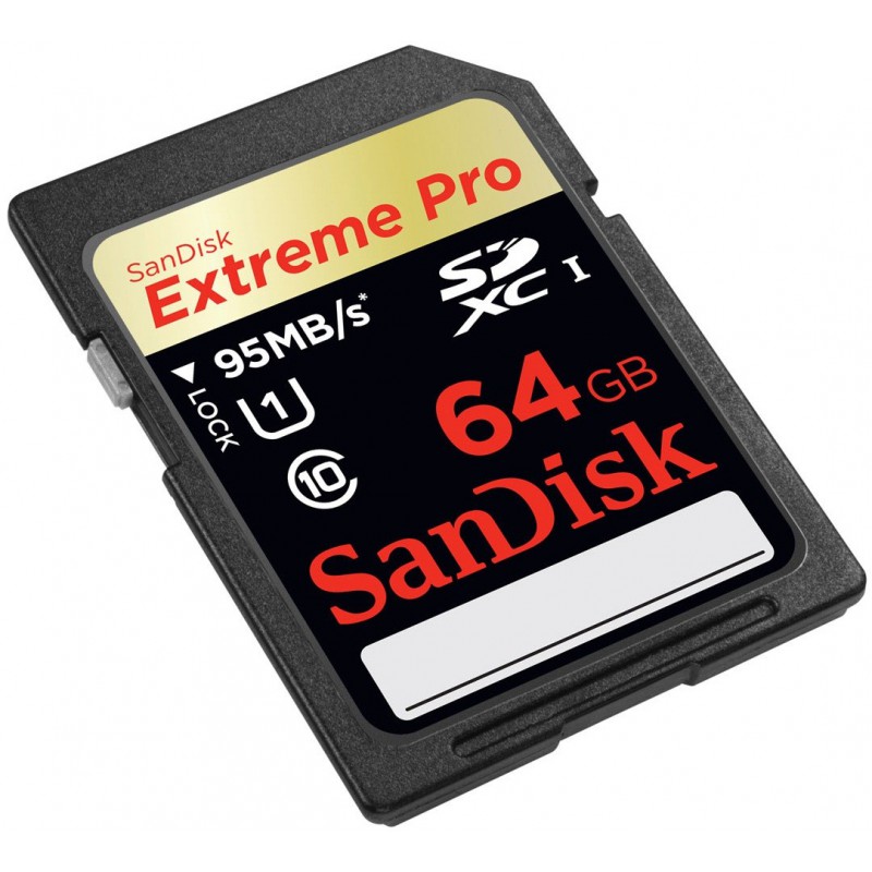 Carte Mémoire Sandisk SDXC Extreme Pro UHS-I 64 Go