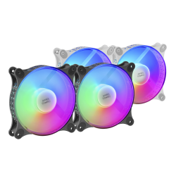 KIT DE 2 VENTILATEURS Mars Gaming MF-DUO 120 mm / RGB / Noir