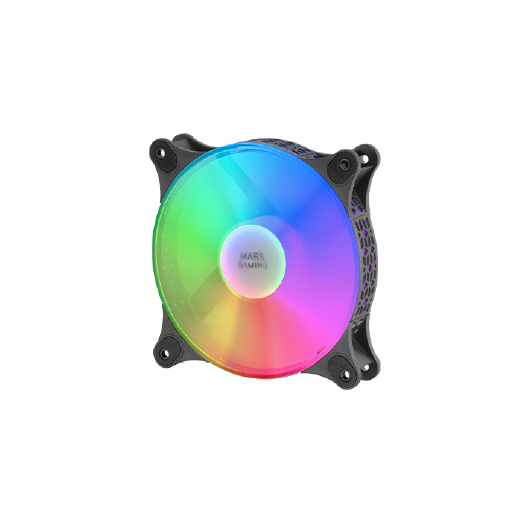 KIT DE 2 VENTILATEURS Mars Gaming MF-DUO 120 mm / RGB / Noir