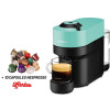 Machine à Café NESPRESSO Vertuo Pop 0.6 Litre / 1300 W / Bleu Aqua + 10 Capsules Nespresso Offertes