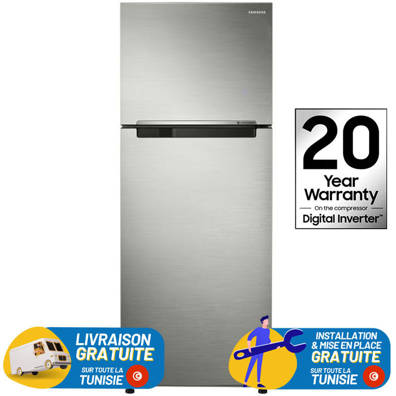 Réfrigérateur Samsung No Frost INVERTER Double Portes 452 Litres / Silver