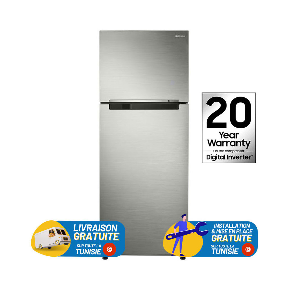 Réfrigérateur Samsung No Frost INVERTER Double Portes 452 Litres / Silver