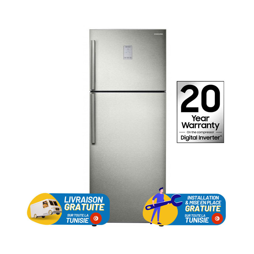 Réfrigérateur SAMSUNG No Frost TWIN COOLING PLUS 2021 453L Inox + Livraison + Installation et Mise en Place Gratuites