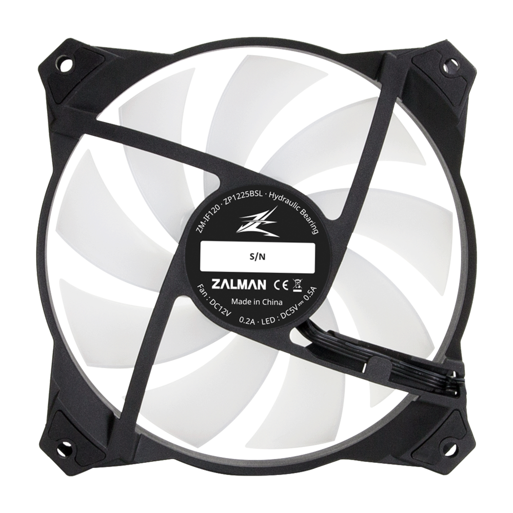 Ventilateur de boitier Zalman IF120 RGB - 12cm (Noir)
