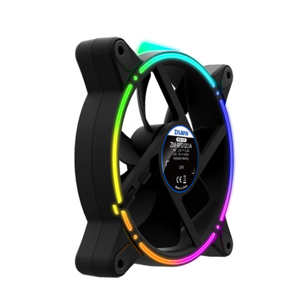 Ventilateur de boitier Zalman RFD120A RGB - 12cm (Noir)