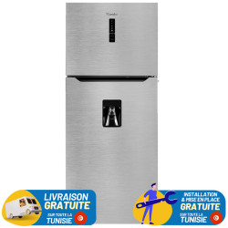 Réfrigérateur CONDOR No Frost Double Portes 482 Litres / INOX Avec Afficheur et Distributeur d'eau