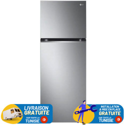 REFRIGERATEUR LG No Frost INVERTER Double Portes 461 Litres / Silver