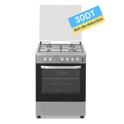 Cuisinière a Gaz Brandt BGE6241X / 4 Feux / Inox + 30DT Bon de réduction