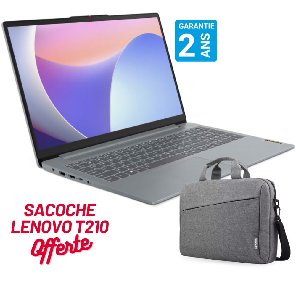 Pc Portable Lenovo IdeaPad Slim 3 15IRU8 / i3-1315U / 8 Go / 512 Go SSD / Windows 11 Pro / Gris