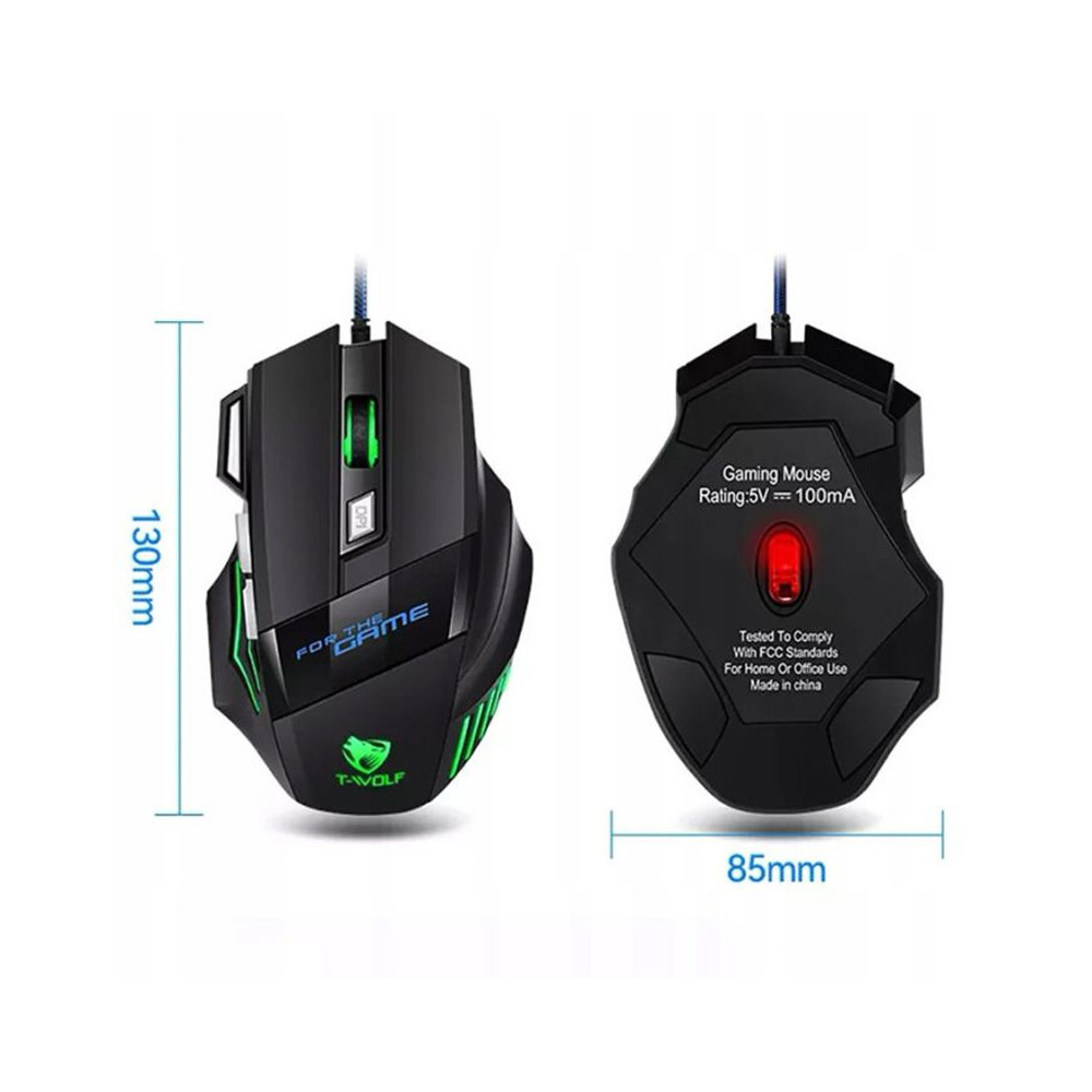 Souris Gamer Filaire T-WOLF M1 - Noir