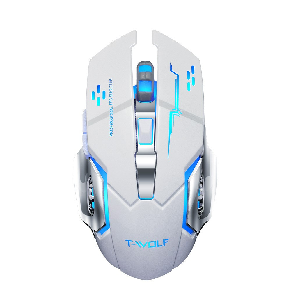 Souris Gamer Sans Fil T-WOLF Q13B - Blanc