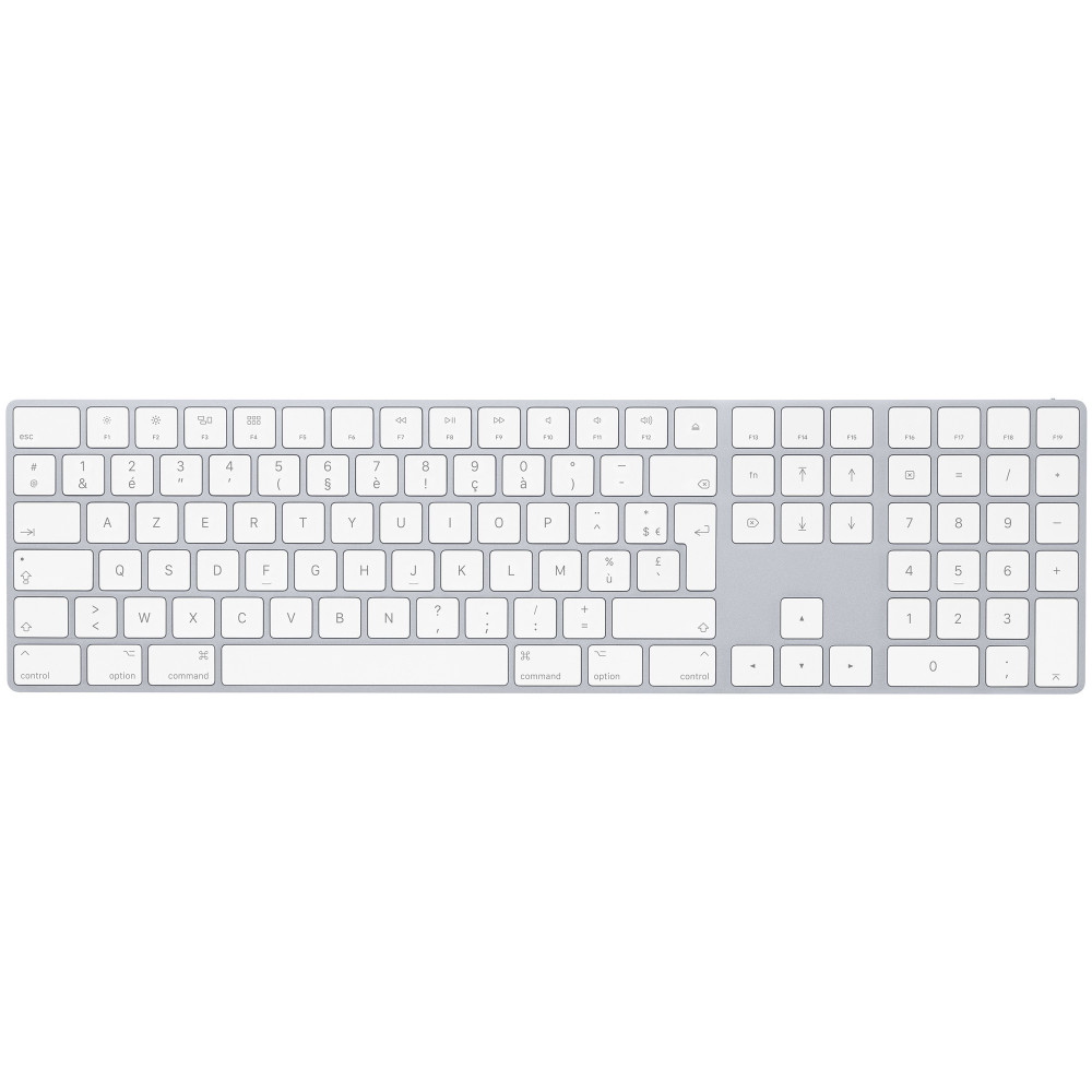 Clavier Apple Sans Fil magique avec pavé numérique Français / Blanc