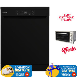 Lave vaisselle Brandt 14 Couverts Avec afficheur / Noir + Four électrique STARONE OFFERTE