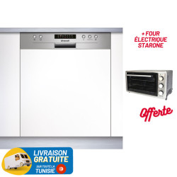 Lave Vaisselle Encastrable BRANDT BDB424LX / 14 Couverts / inox + Four électrique STARONE OFFERTE