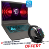 Pc Portable Gamer MSI Thin 15 B13VE / i5-13420H / RTX 4050 6G / 32 Go / 512 Go SSD / Gris Avec Casque Micro USB Gaming Patriot Viper V380 7.1 Surround / RGB