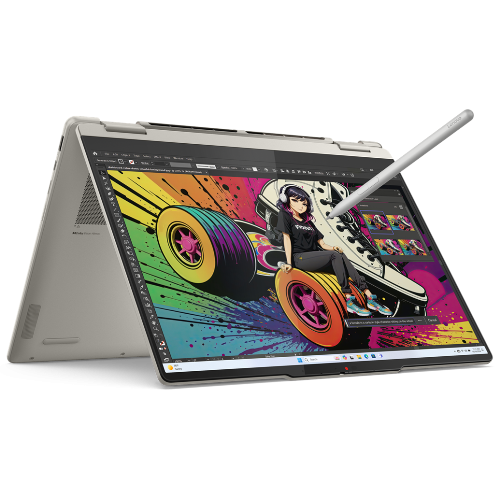 Pc Portable Lenovo Yoga 7 2-in-1 14AKP10 / Ryzen AI 7 350 / 16 Go / 512 Go SSD / Windows 11 / Copilote+ PC / Coquillage
