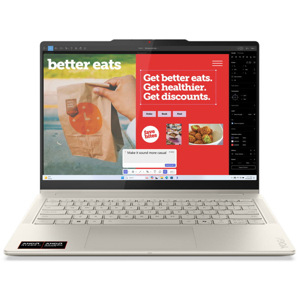 Pc Portable Lenovo Yoga 7 2-in-1 14AKP10 / Ryzen AI 7 350 / 16 Go / 512 Go SSD / Windows 11 / Copilote+ PC / Coquillage