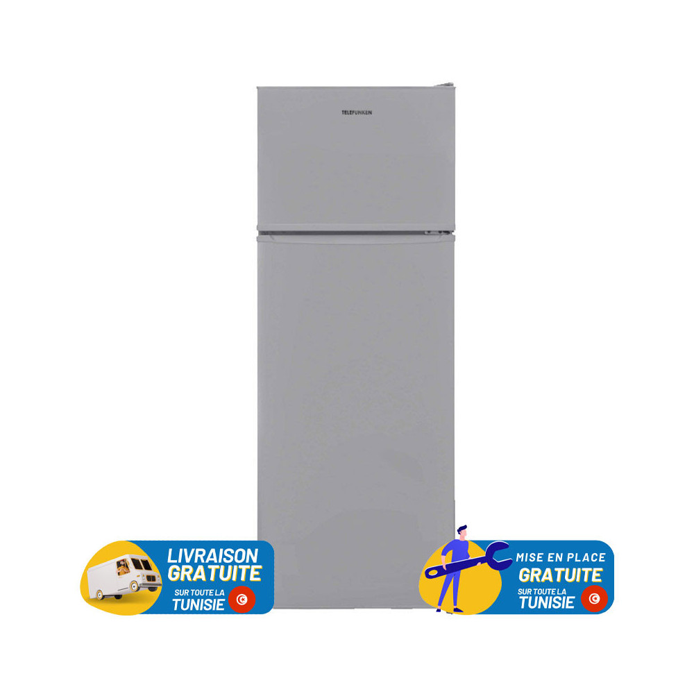 REFRIGERATEUR TELEFUNKEN  2 PORTES 213 LITRES  LESS FROST  SILVER