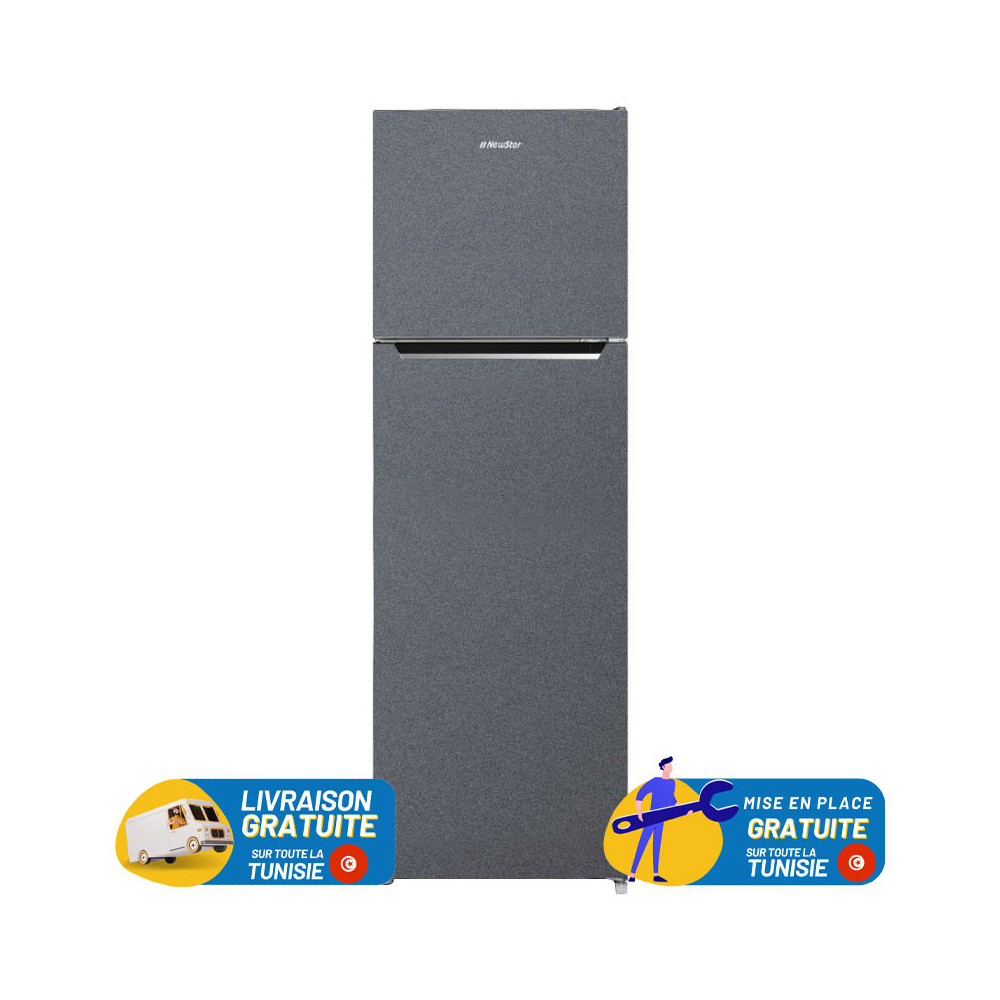 Réfrigérateur NEWSTAR De Frost Double Portes 168 Litres / Silver