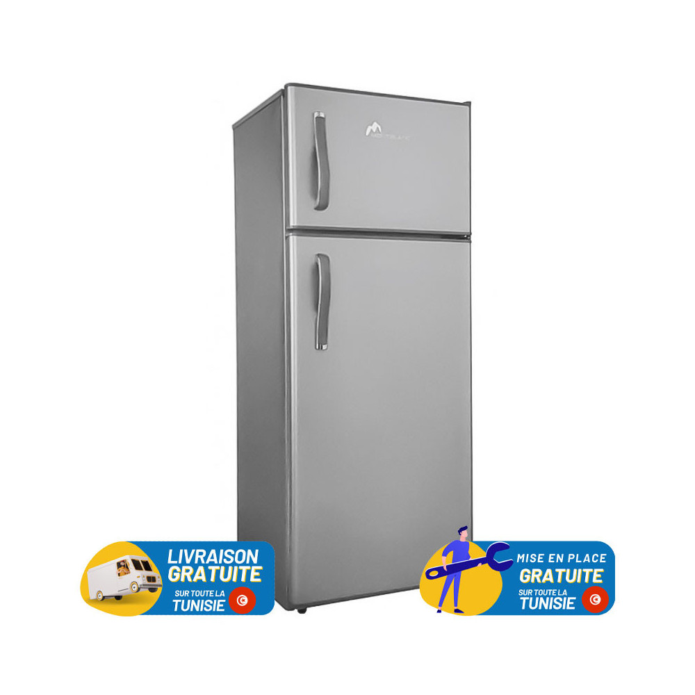 Réfrigérateur MONTBLANC De Frost Double Portes 270 Litres / Gris