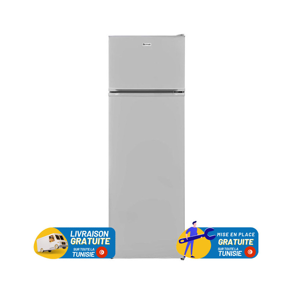 REFRIGERATEUR BRANDT DE FROST Double Portes 240 LITRES  / Silver