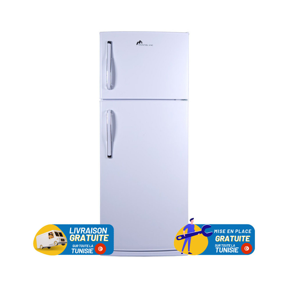 Réfrigérateur MONTBLANC De Frost Double Portes 301 Litres / Blanc
