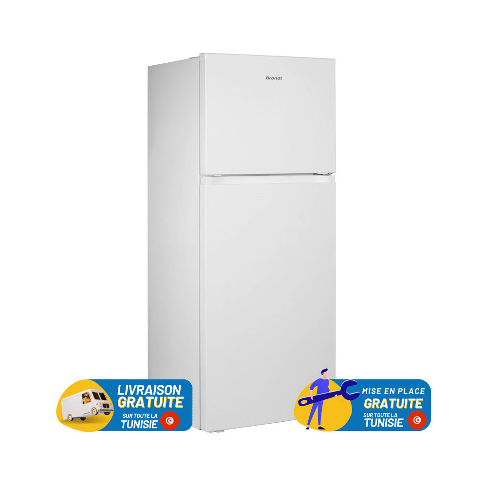 Réfrigérateur Brandt DeFrost BDE4310BW / 400 L / Blanc