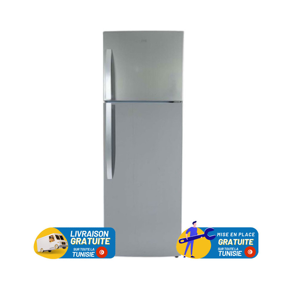 Réfrigérateur IRIS DE FROST Double Portes 298 Litres / Silver
