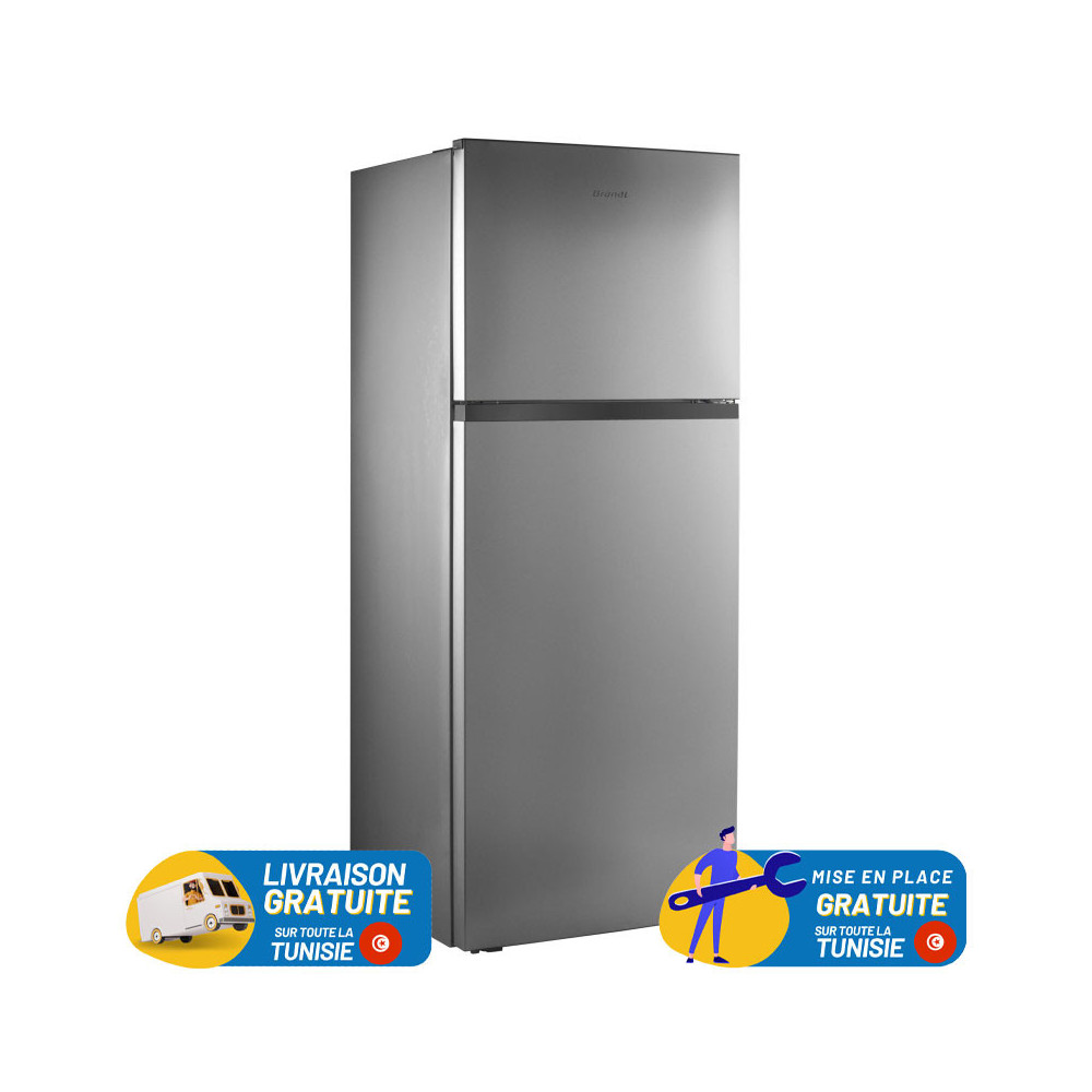 Réfrigérateur Brandt DeFrost BDE4310BS / 400 L / Silver