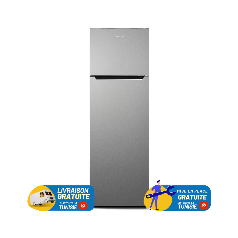 Réfrigérateur NEWSTAR De Frost Double Portes 265 Litres / INOX