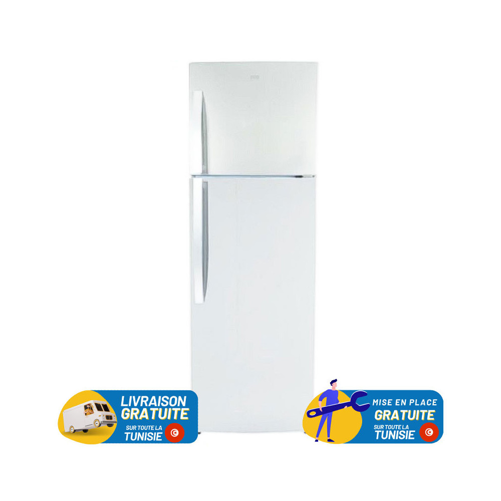 Réfrigérateur IRIS DE FROST Double Portes 298 Litres / Blanc