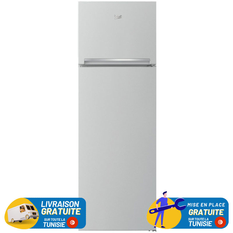 Réfrigérateur BEKO LESS Frost Double Portes 310 Litres / Silver