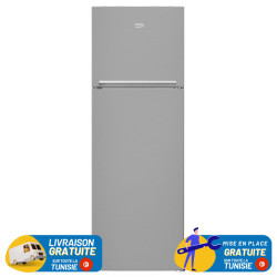 Réfrigérateur BEKO LESS Frost Double Portes 310 Litres / INOX