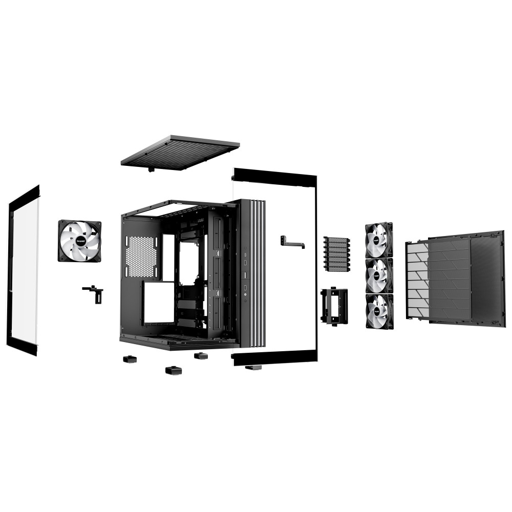 Boîtier Gaming Moyen Tour be quiet! Light Base 600 LX / ATX RGB / Avec Panneaux Vitrés / Noir