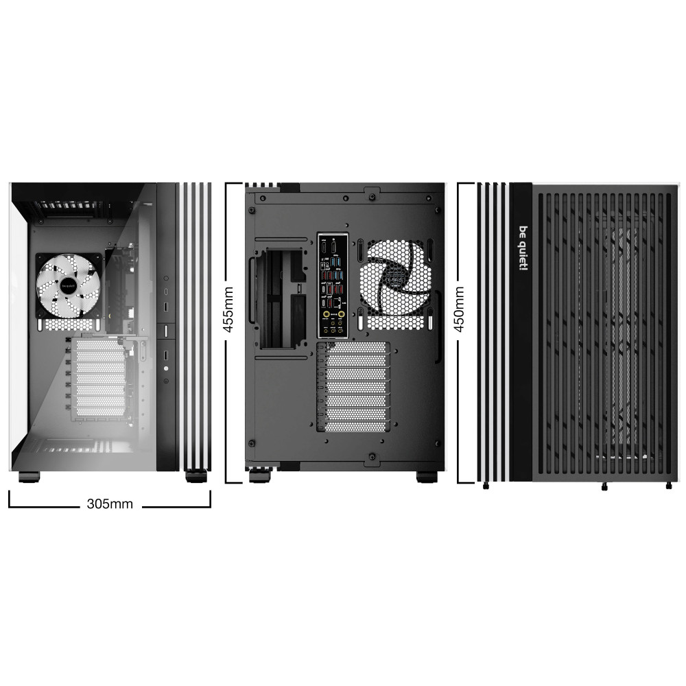 Boîtier Gaming Moyen Tour be quiet! Light Base 600 LX / ATX RGB / Avec Panneaux Vitrés / Noir