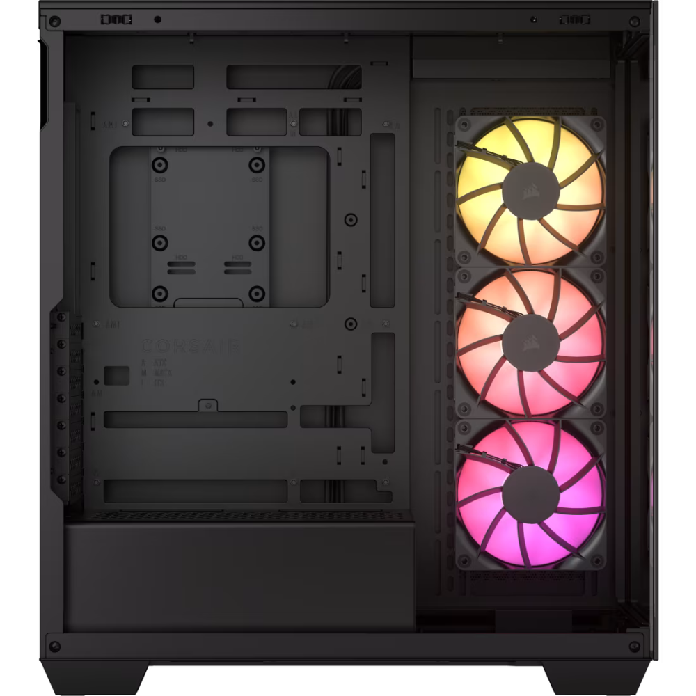 Boîtier Gaming Moyen-Tour CORSAIR 3500X / ATX / ARGB / Noir