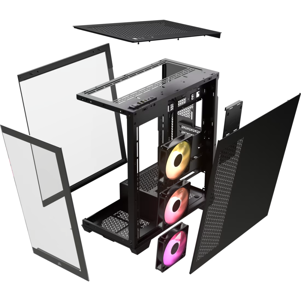 Boîtier Gaming Moyen-Tour CORSAIR 3500X / ATX / ARGB / Noir