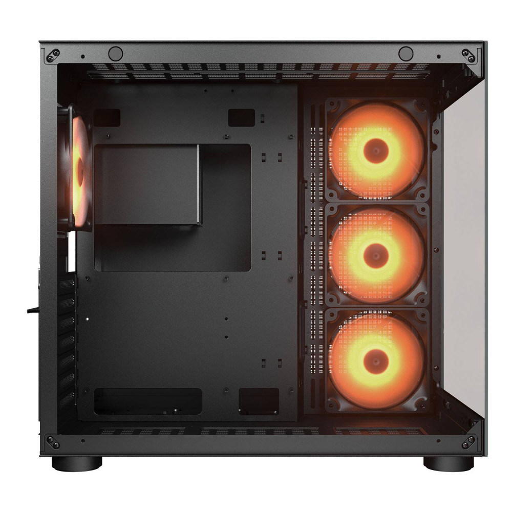 Boîtier Gaming Moyen Tour Cougar FV150 / ATX / ARGB / Avec Panneaux Vitrés / Noir