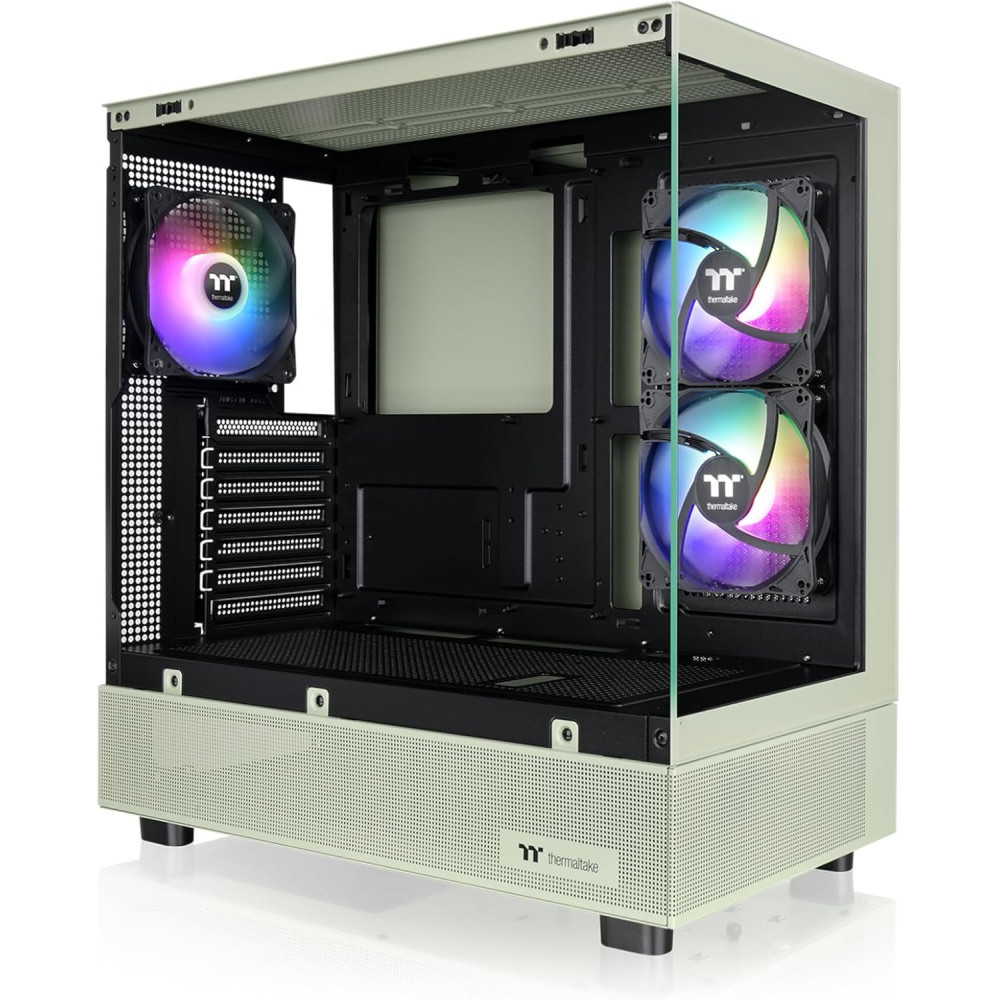 Boîtier Gaming Moyen Tour  Thermaltake View 270 Plus TG / E-ATX / RGB / Avec Panneaux Vitrés-A / Vert