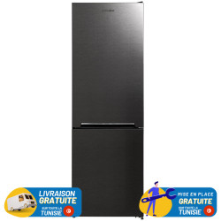 REFRIGERATEUR NEWSTAR NOFROST COMBINE 400L DARK INOX