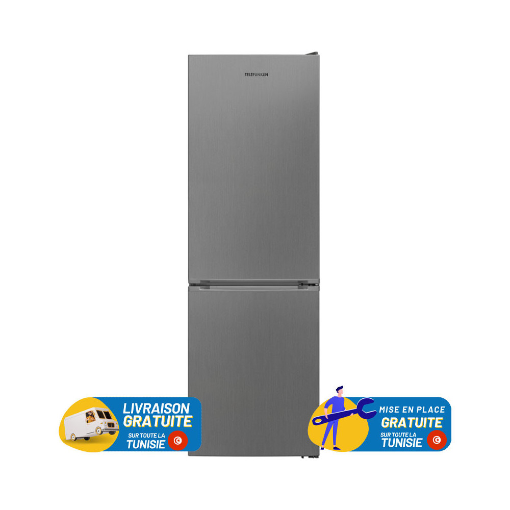 Réfrigérateur TELEFUNKEN No Frost Combiné 323 LITRES / Inox