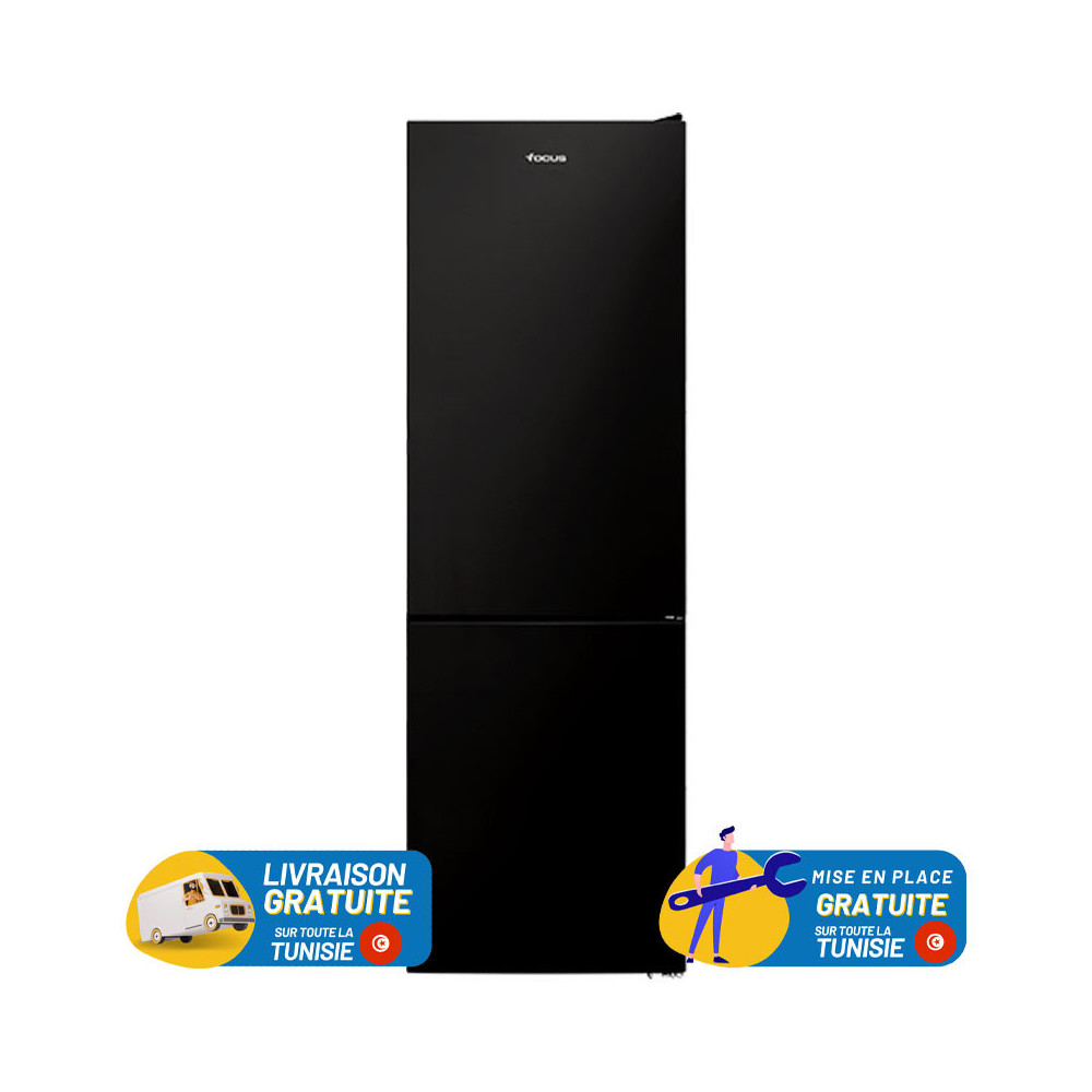 REFRIGERATEUR FOCUS COMBINE  341 Litres No Frost / Noir Mat / F-3760B