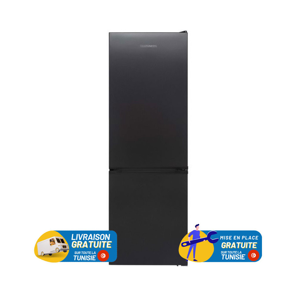 Réfrigérateur TELEFUNKEN No Frost Combiné 323 LITRES / Dark Inox