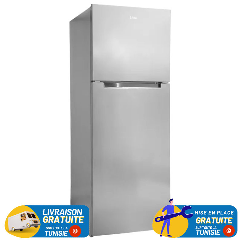 Réfrigérateur SABA No Frost Double Portes 344 Litres / Silver
