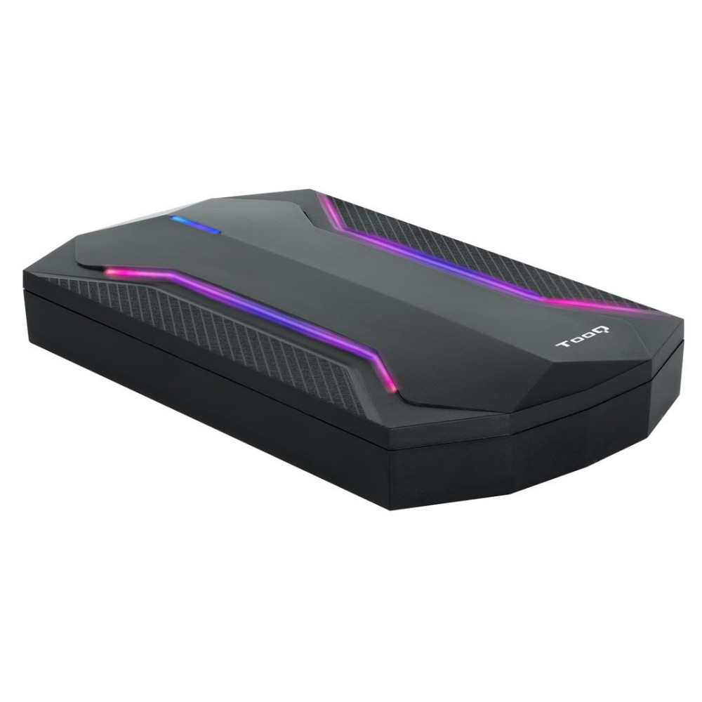 Boîtier externe USB 3.1 TooQ TQE-2599 RGB - S-ATA 2,5" / Noir