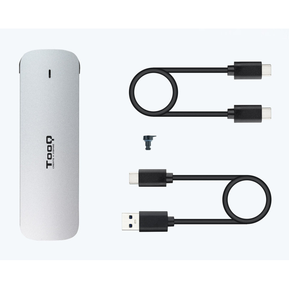 Boîtier externe TooQ pour SSD M.2 NGFF / argent