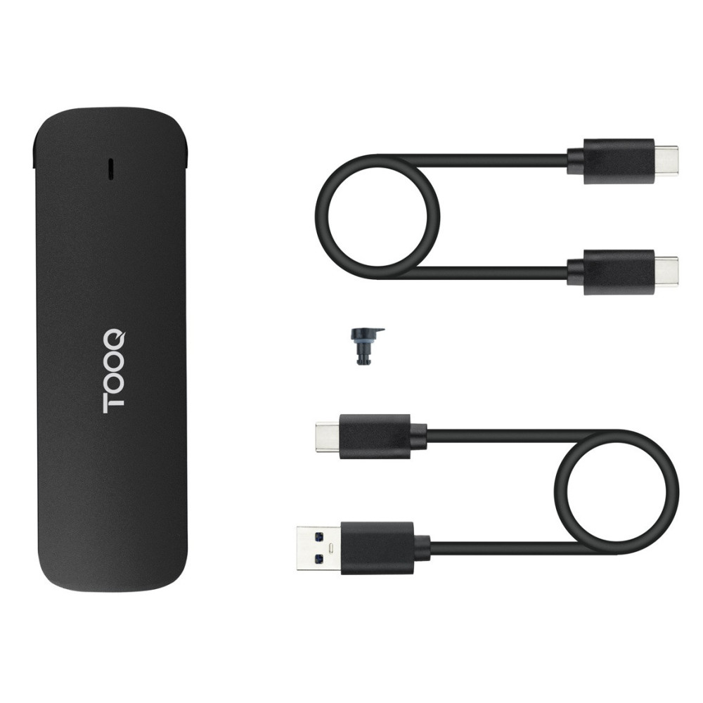 Boîtier Externe TooQ pour SSD M.2 NVMe - Aluminium Noir