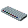 Boîtier externe USB-C 3.2 Tooq Shinobi RGB - S-ATA/NVMe M.2 Type 2280 / Gris