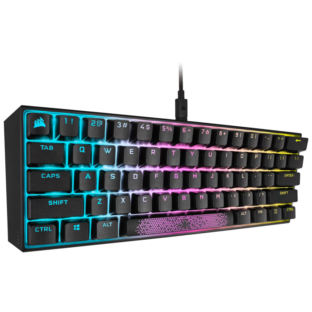 Clavier gaming mécanique AZERTY Corsair K65 RGB MINI 60% - CHERRY MX Red / Noir