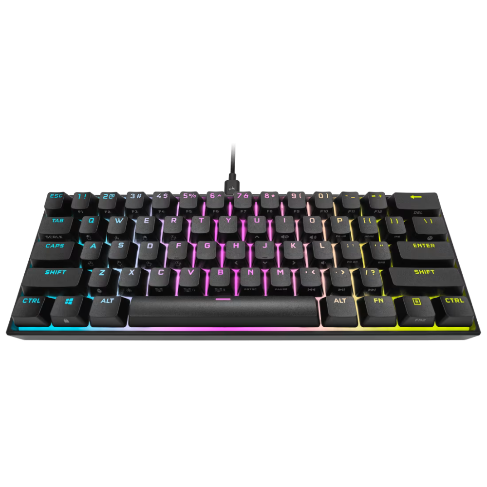 Clavier gaming mécanique AZERTY Corsair K65 RGB MINI 60% - CHERRY MX Red / Noir